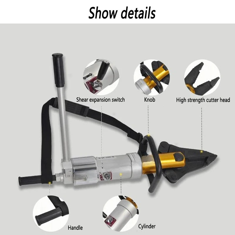 Universal Rotary Hydraulic Shearing Pliers KJI 20CB Portable Expander Hydraulic Multi Pliers 63MPa Fire Control