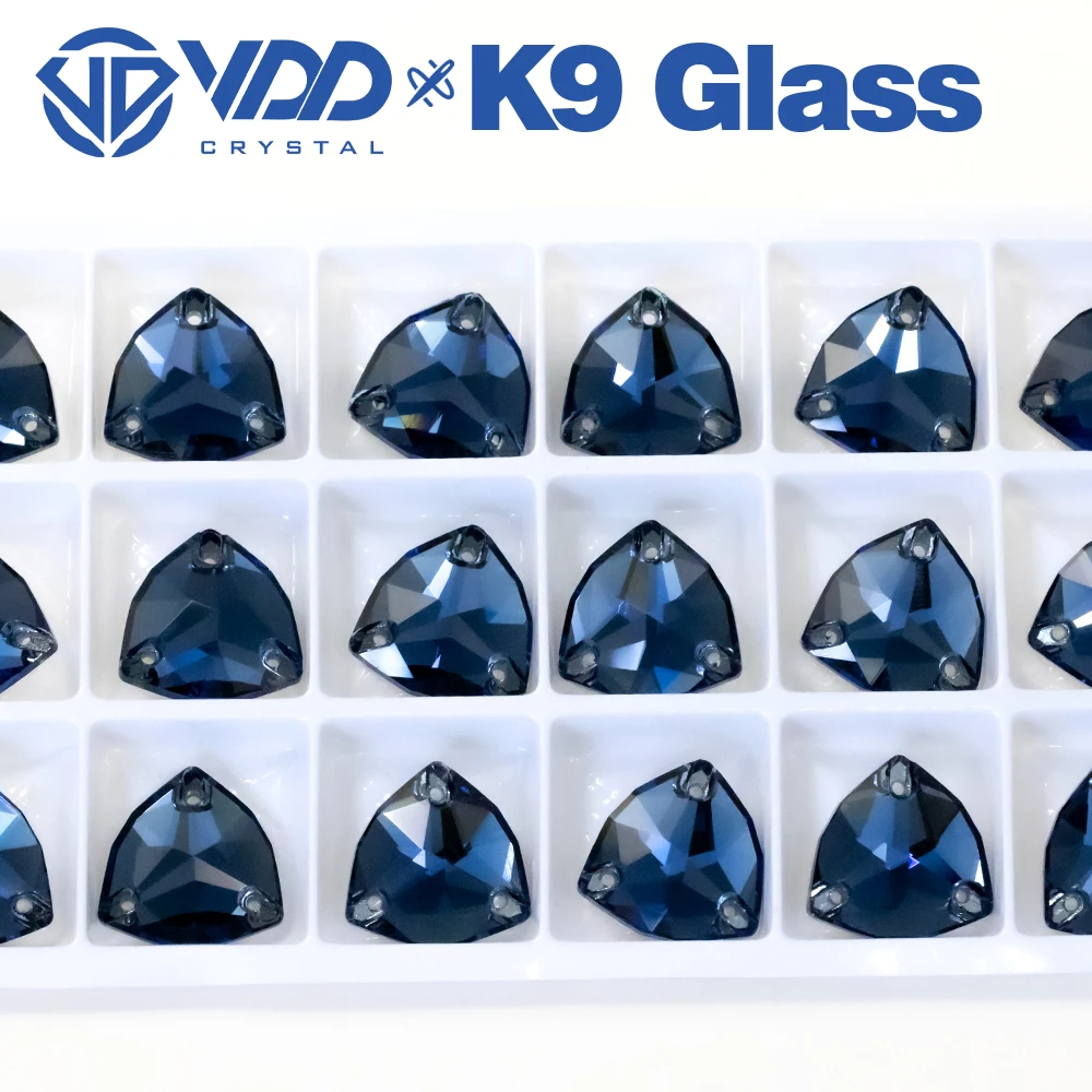 VDD Trilliant S119 Montana K9 Glas, hochwertige aufnähbare Strasssteine, flache Kristallsteine zum Aufnähen für DIY-Kleidung – Detail 6