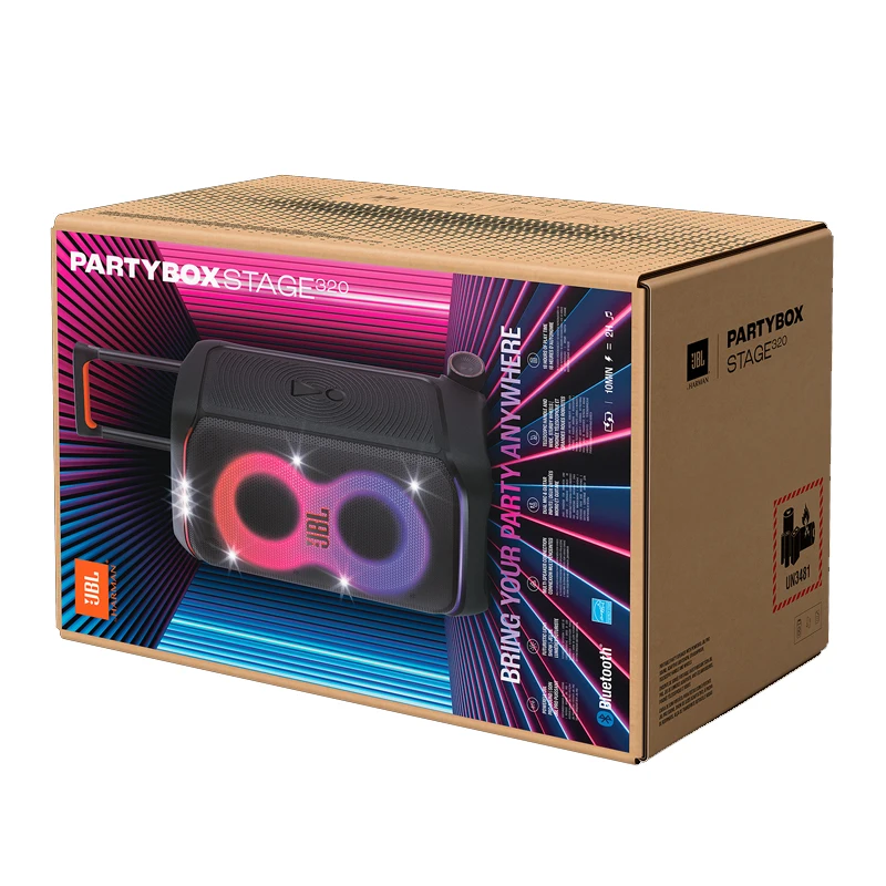 PARTYBOX STAGE 320  Powerful  Pro Sound Futuristic lightshow Up to 18 hours of play time