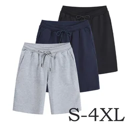 Casual Men's Straight-leg Shorts Drawstring Korean Summer Running Sports Shorts Beach Pockets Harajuku Solid Color Pants 2024