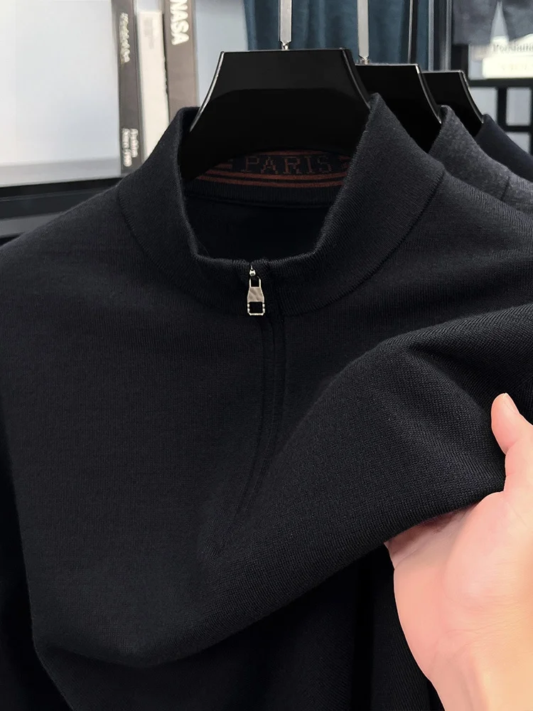 

Мужской вязаный свитер Camere на молнии с высоким воротником, теплая, приятная для кожи, футболка Faion Urban Sle Long Sve