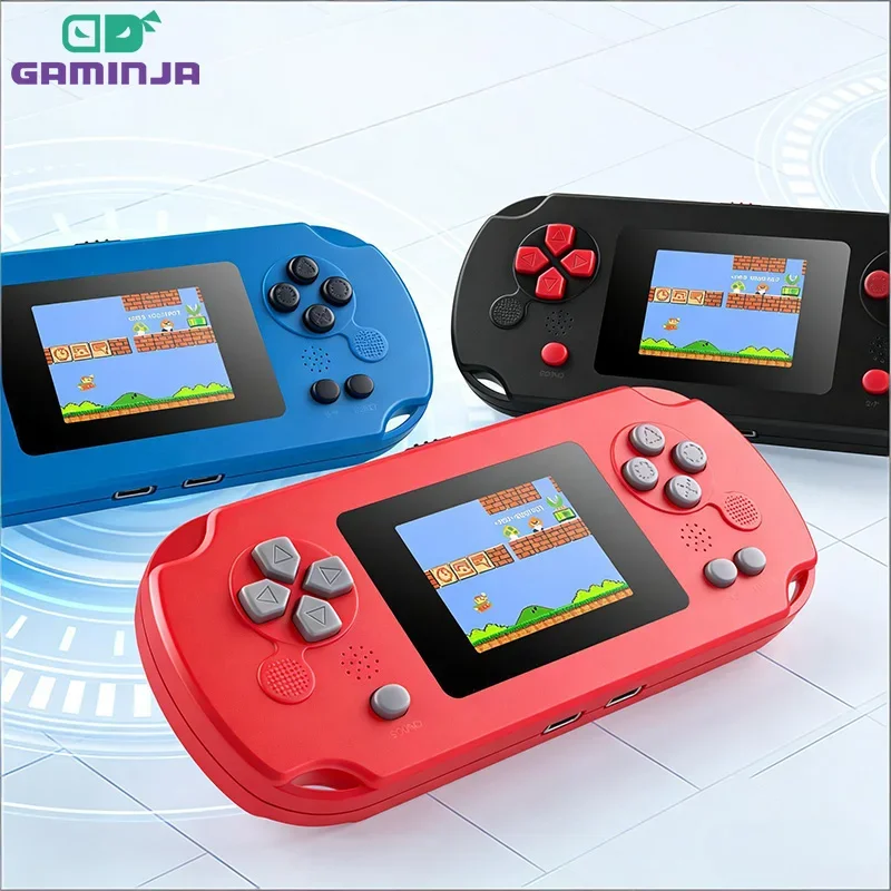 Consola de videojuegos portátil retro GAMINJA GC31, pantalla TFT a color, reproductor de juegos de 8 bits, 128 juegos integrados