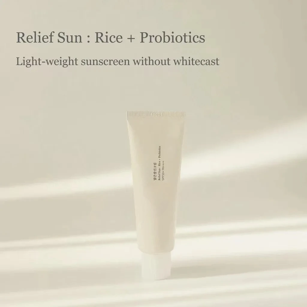 SPF50+ Sunscreen Korean Rice Probiotic Solar Blocker Skin Whitening Cream Anti UV Sun Block Facial Mild Moisturizer Serum 50ml image 4