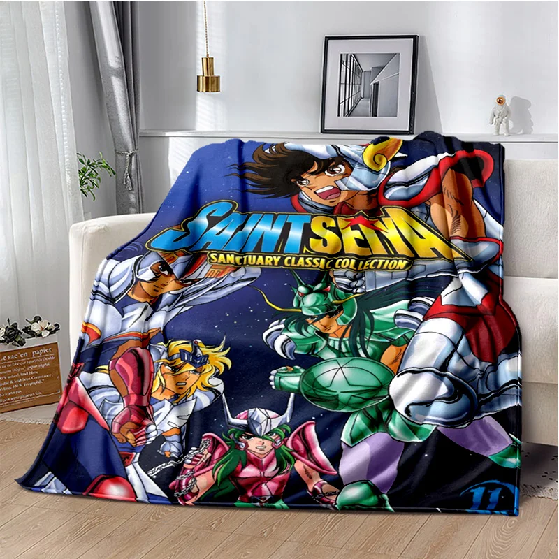 Manta de dibujos animados de Anime Saint Seiya Retro 3D, manta suave para el hogar, dormitorio, cama, sofá, Picnic, viaje, oficina, niños