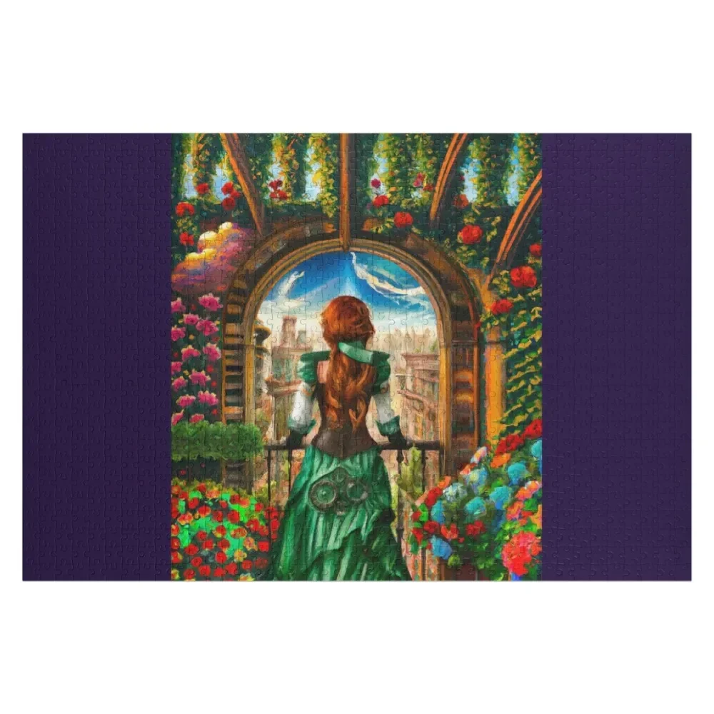 Traveler's Balcony View- Emerald City Jigsaw Puzzle Children Custom Photo Puzzle