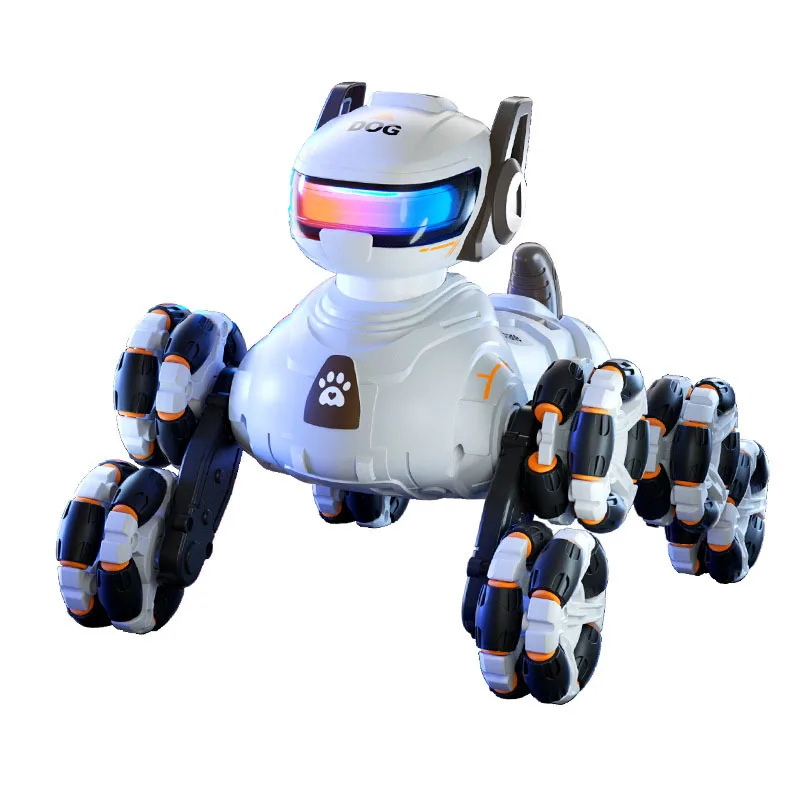 Nouveau jouet de voiture télécommandé, chien robot rc cascadeur à 8 roues, geste de commande vocale intelligente, voitures rc tout-terrain d'escalade, jouets pour enfants, cadeau drôle