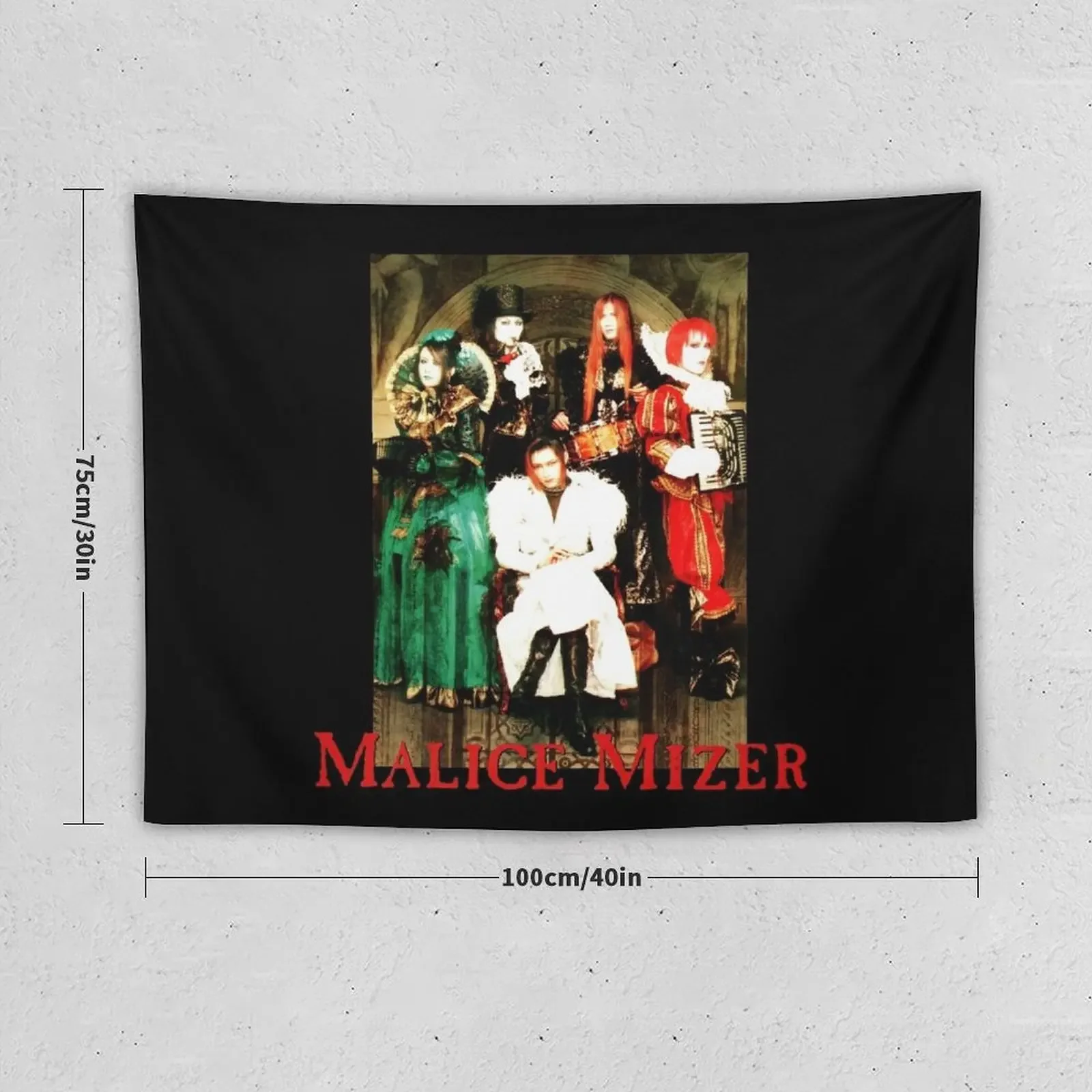 MALICE MIZER - Voyage tour band picture (J-rock visual kei band) Tapestry Aesthetic Room Decorations Tapestry