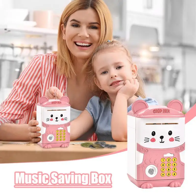 Auto Scroll Paper Money Saving Box Auto Scroll Paper Money Password Saving Box Kids Money Saver Cartoon Money Box For