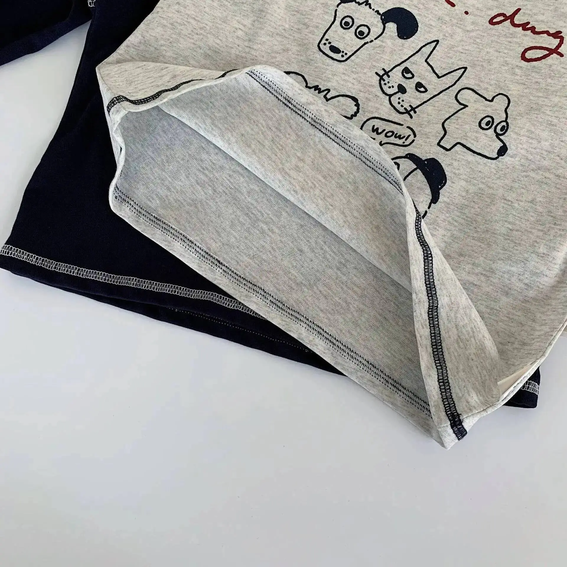 Frühling Herbst Kinder T-Shirts 2-10 Jahre Jungen Mädchen Baumwolle Cartoon Patchwork Langarm T-Shirts Kleinkind Oberteile Kinderkleidung – Detail 7
