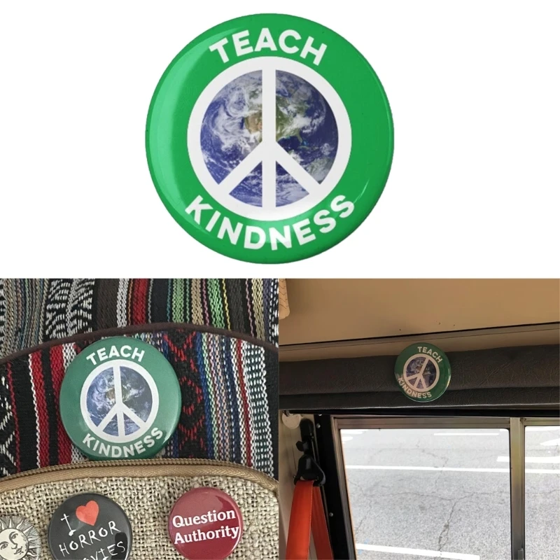 Backpack Anti Pollution Badges Earth Peace Sign Sticker Eye catching Brooch for Customizing Your Gear World Peace