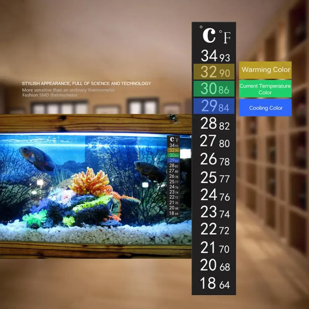 1-5 sztuk naklejki samoprzylepne termometry cyfrowe akwarium akwarium termometr do lodówki naklejki pomiar temperatury naklejki narzędzia
