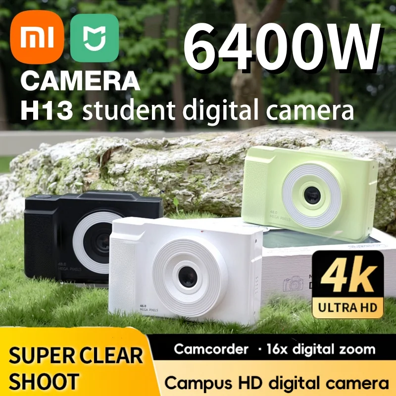 Xiaomi 4K Digital Camera 6400w HD Flip Screen Camera Digital Camera Card Camera Shooting Camera Student Entry-level CCD Camera