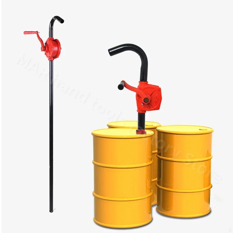 Hand Rotary Fuel Pump Manual Oil Pump Rotary Motorcycle 25mm 32mm Oil Fuel Barrel Heavy Duty Transfer Tool For Car Auto Parts