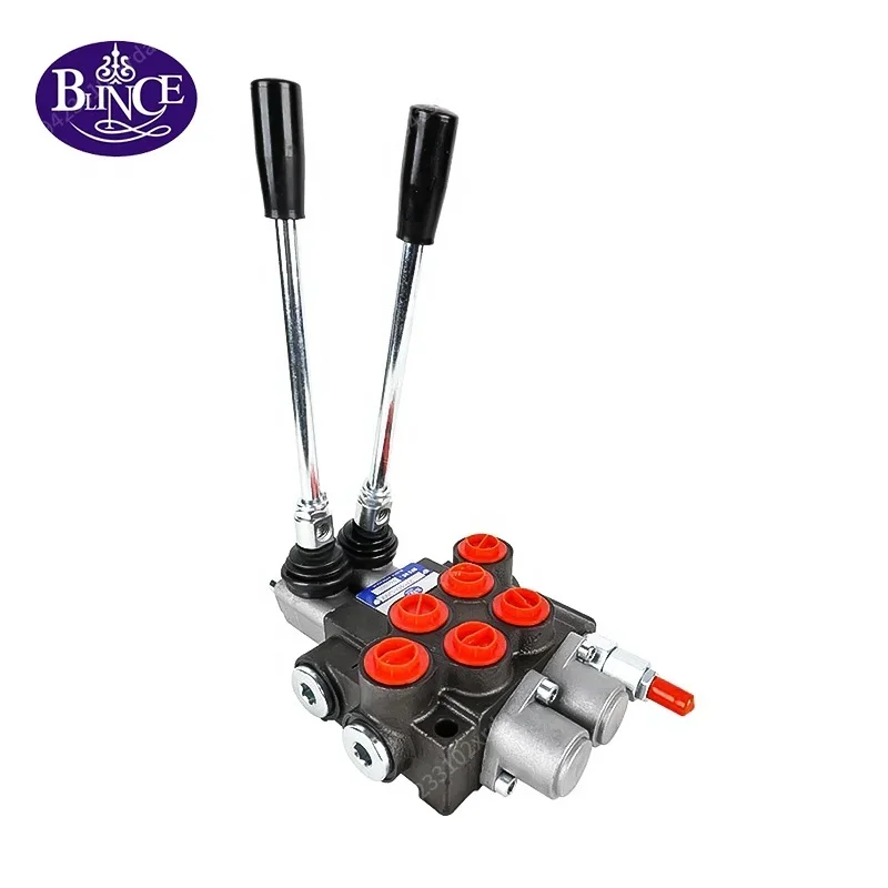 

New P80 Series Coil Solenoid Hydraulic Valve Lever Block 4 5 6 Channels Hydraulic Electro Vlvula Hidrulica Directional Control V