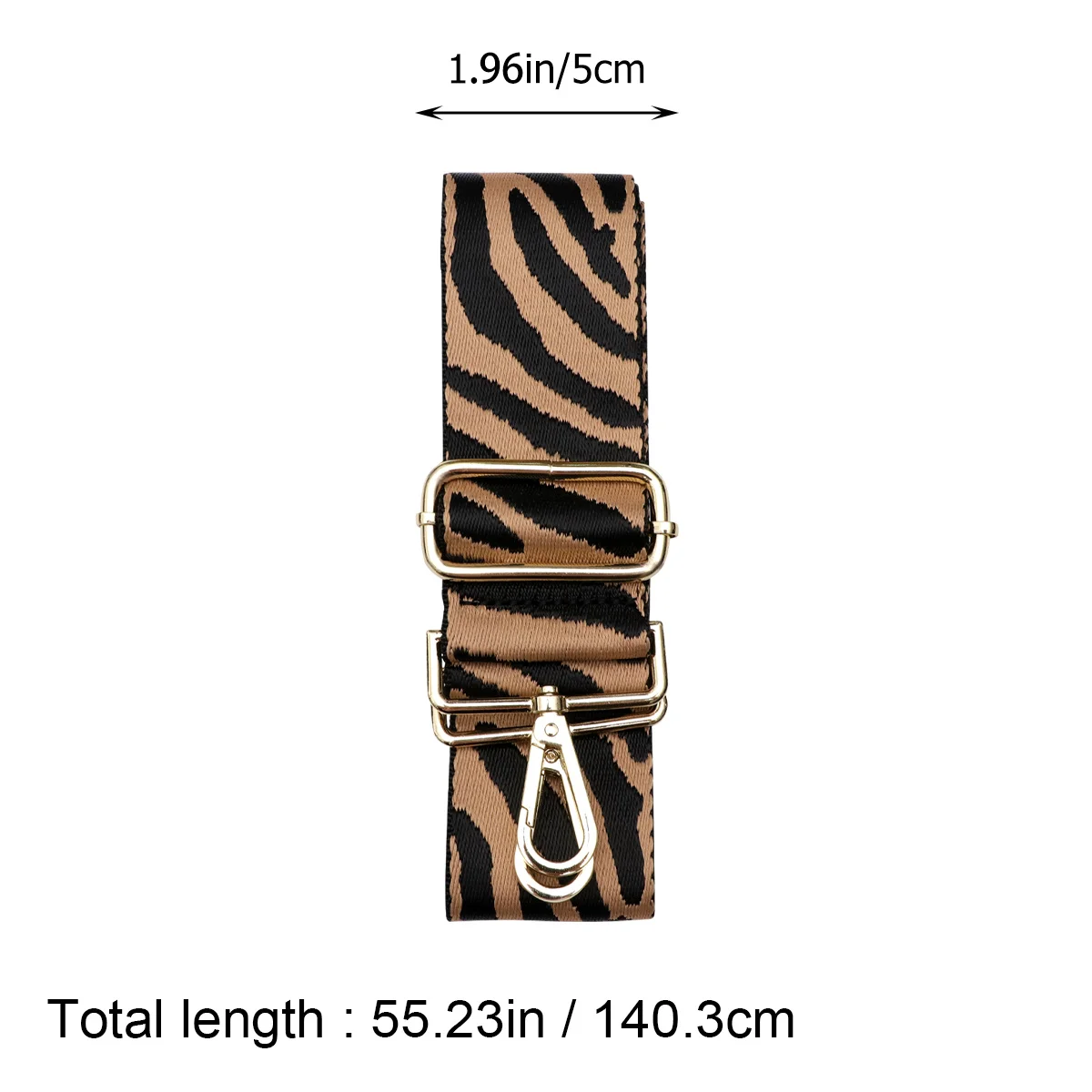 الإبداعية زيبرا طباعة حزام الكتف قابل للتعديل طول قماش قوي محفظة ملحق حزام الكتف استبدال المحفظة