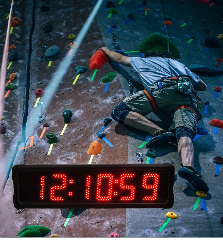 Orologio temporizzato portatile da 5 pollici per sport all'aria aperta, timer per il conto alla rovescia elettronico digitale a LED montato a parete per uso multiplo
