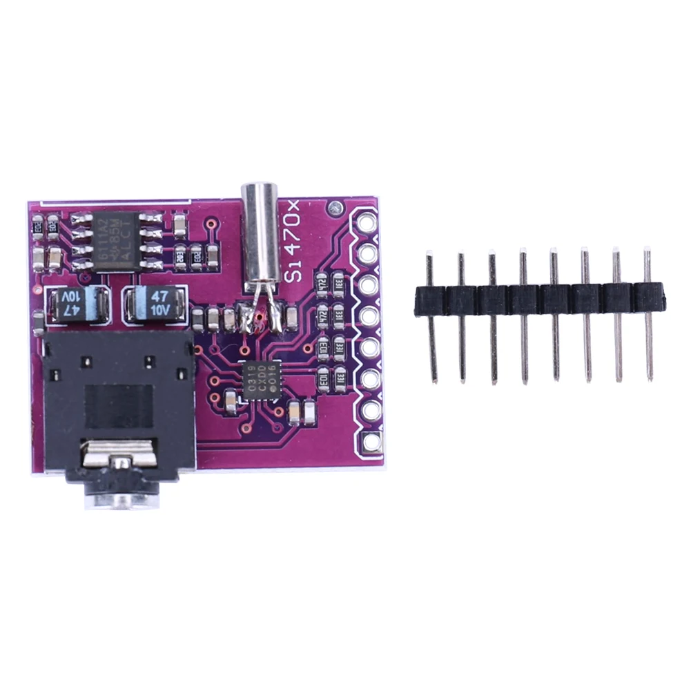 MCU-470 Si4703 Radio Tuner Development Board with 3.5MM Headphone Jack RDS FM Radio Tuner Evaluation Breakout Module