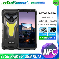 Ulefone Armor 34 Pro 32GB+512GB 5G AI Rugged Phone 25500mAh 6.95\