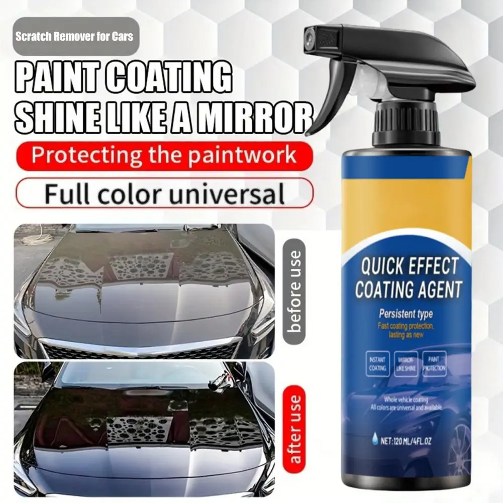 Automotive Coating Spray Waterless Car Quick-Acting Coating Agent Scratch Remover Wax Polish Hydrophobic Protection Maintenance