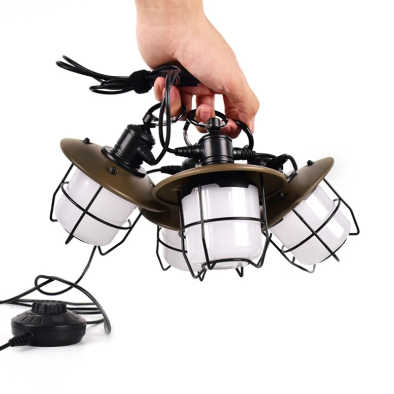 

Waterproof Handheld Portable Light Emitting Diode Camping Light Plug Tent String Light