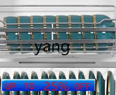 LH  Kitchen Hanging Cabinet Pull Basket Double Layer Dish Lifting Cabinet Stainless Steel Large Capacity