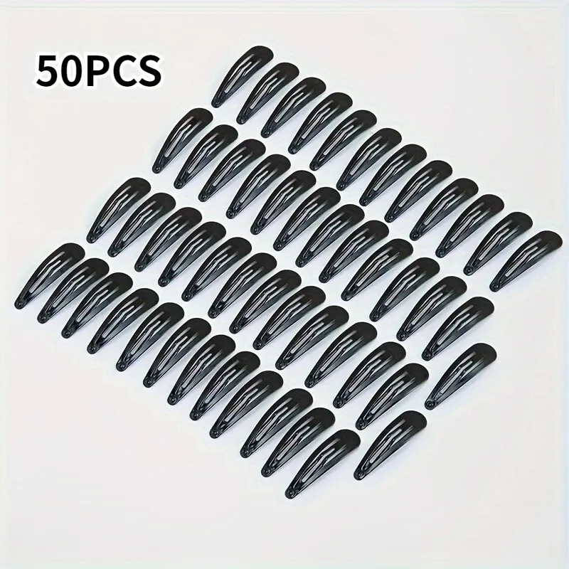 10/25/50/100 Stück schwarze Wassertropfen-Clips – ein Set Haarnadeln, die für den Alltag geeignet sind, für süße Mädchen. – Detail 3