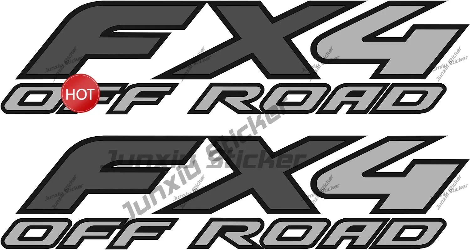 Ein Set aus zwei 4x4 Wolf Offroad Aufklebern, 4WD Z71 Gold Hook Fx4 Offroad-kompatibel, passend für F150 F250 F350 F Truck Zubehör – Detail 7