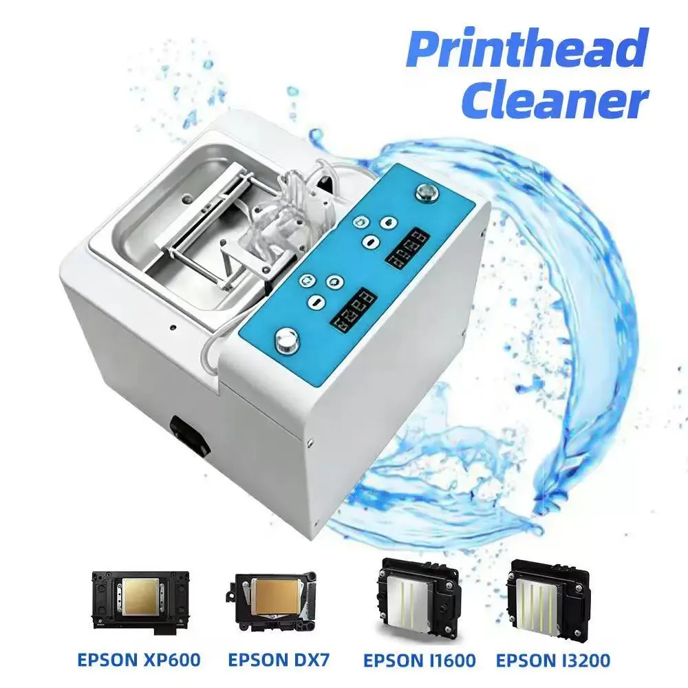 Printhead Cleaning Machine Ultrasonic Automatic Print Head Cleaner for 1600/DX7/I3200/XP600 Nozzle Unblocker & Flushing Tool view 2