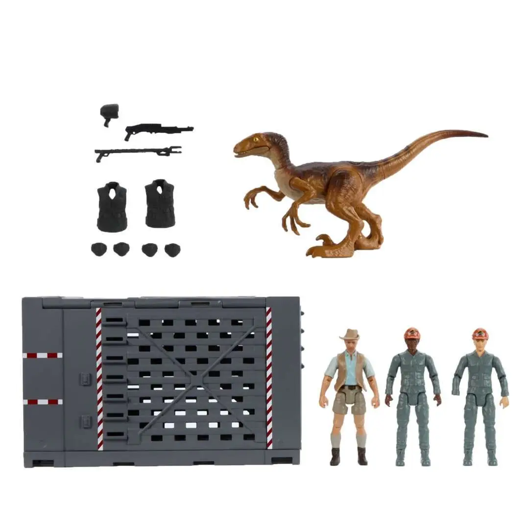 Jurassic World Legacy Collection VELOCIRAPTOR Containment Chaos Pack and Dr Sarah Harding Stegosaurus Toy Dinosaurs Gift Modle