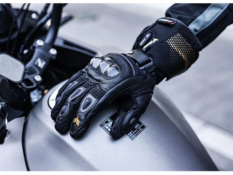 Carbon fiber anti-fall electric heating gloves Waterproof  Touch screen