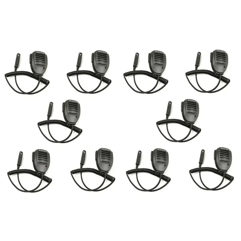 

10PCS Heavy Duty Waterproof PTT Mic Speaker Microphone for Baofeng BF-UV9R UV9R BF-A58 BF-9700 UV-9R Plus Radio Walkie Talkie