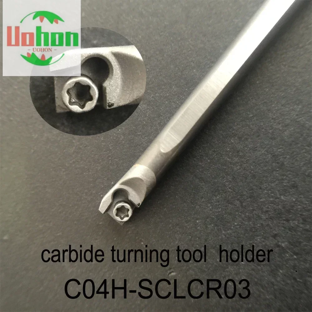 

C04H-SCLCR03 SCLCR 4mm Carbide Insert turning tool holder C04H SCLCR03 CCGT030102 CCGT030102L-F TN60 Boring Bar Lathe Tools