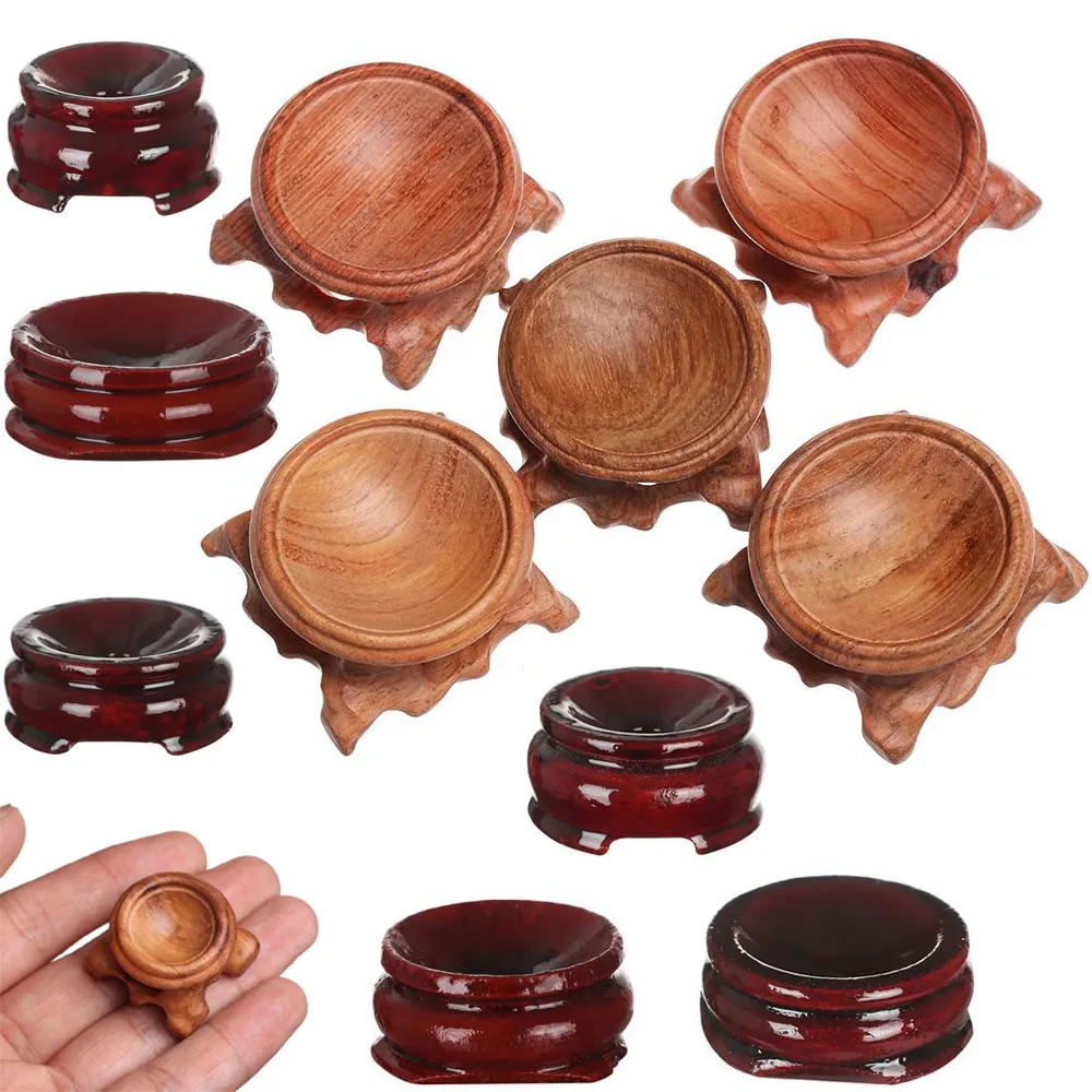 Natürlicher Säurebeständiger Holz-Displayständer Retro für Kristallkugel-Sammlung, Kugelhalter für Globen, Steine und Kristallkugeln, Heimdekoration