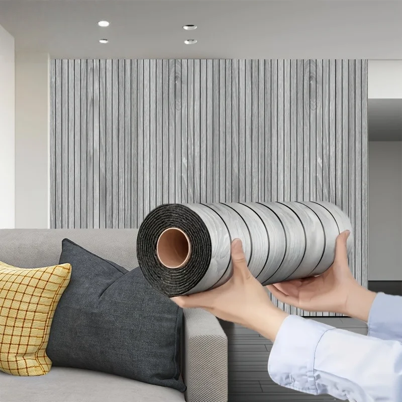 1roll 40x300cm Self-Adhesive Grid Panel Wall Sticker SXP Self-Adhesive Roll Material Instant Peel and Stick 3D Wall Decal