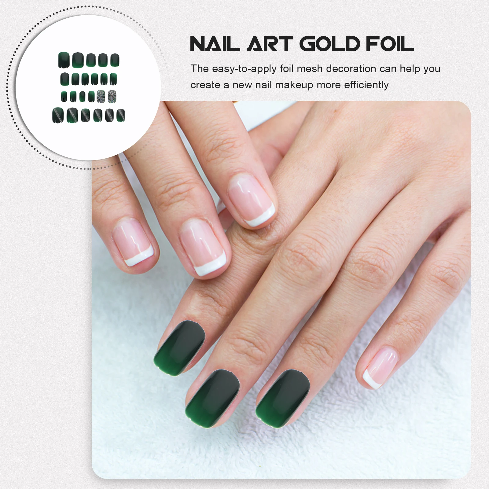 

1 Box Fake Stylish Detachable Delicate Girl False Nails Kit Manicure Nail Art Decors Wedding Party Decorative Fake