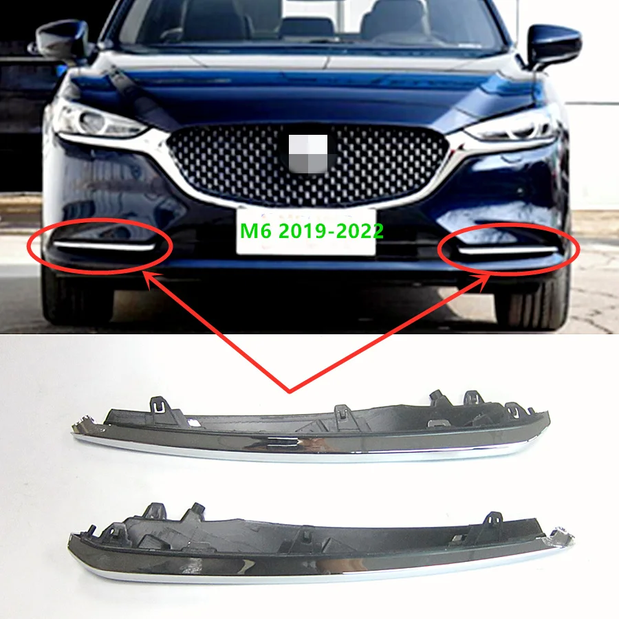 Car body parts bumper grille bracket with silver trim chrome for Mazda 6 2019-2021