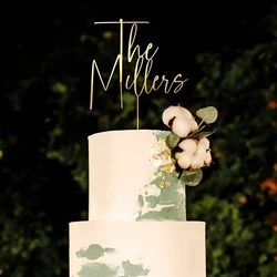 Custom Cake Topper for Wedding - Rustic cake topper, Personalized Wedding Cake Topper Decor, Anniversary Cake toppers