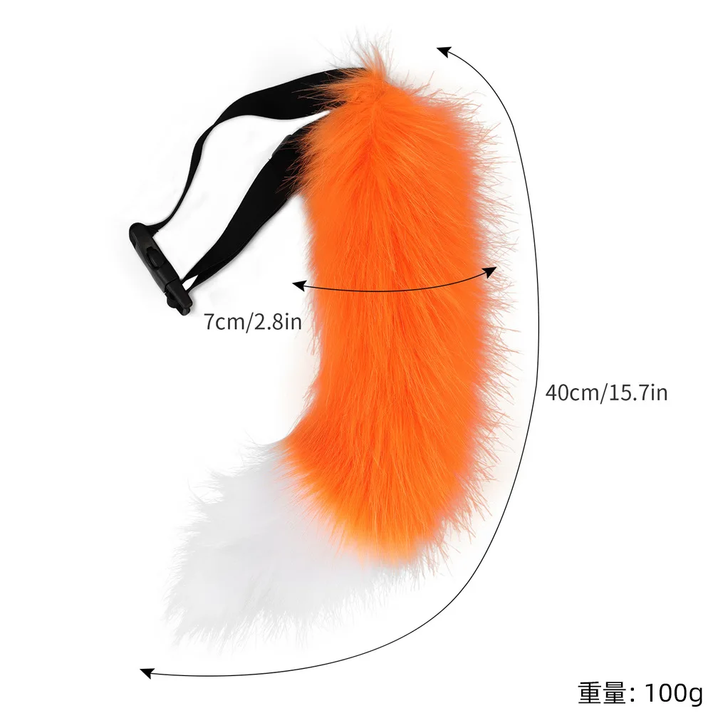 COLDKER rekwizyty do kostiumów Anime ogon zwierzęcia kostiumy Cosplay rekwizyty kot lis pluszowe ogony do odgrywania ról impreza z okazji Halloween akcesoria kawaii