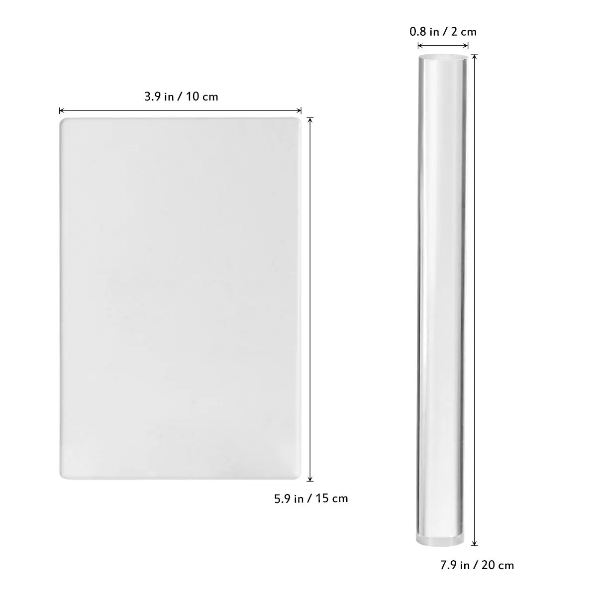 2Pcs Acrylic Polymer Clay Tools Set Roller and Surface Protected Sheet Board for Clay Thickness Adjustment Shaping Moulding - view 5