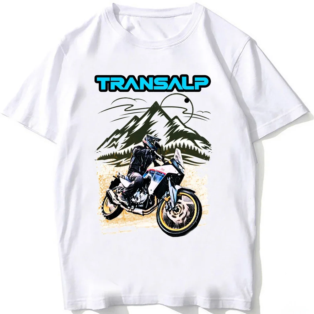 XL750 Transalp Adventure Motorcycle 2023 Rider T-Shirt New Summe Men Short Sleeve Moto Sport Boy Casual White Tees Riding Tops