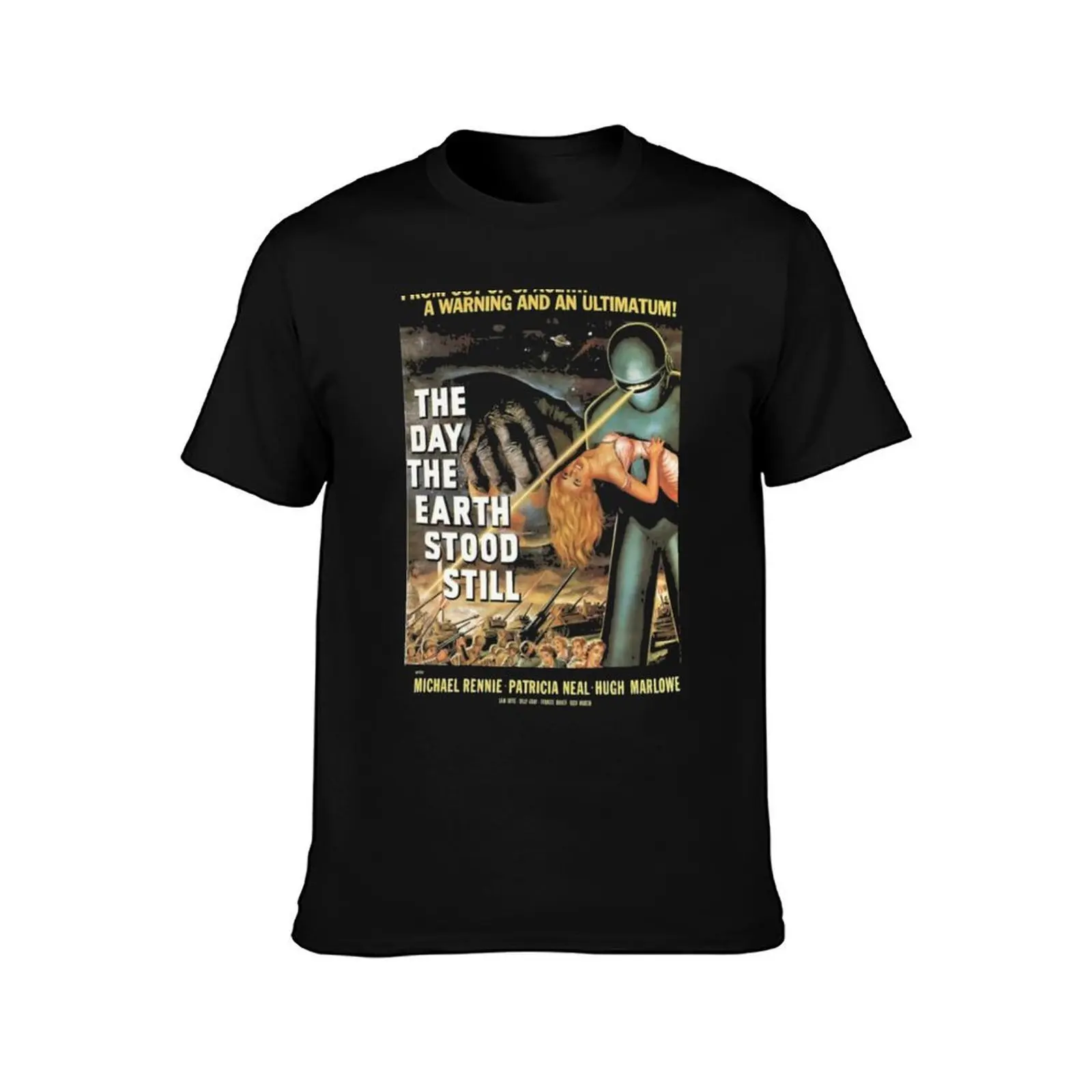 The Day the Earth Stood Still - old poster 1951 T-Shirt, Summer Casual Cotton Tee, Oversized Streetwear Tops, Unisex Men Women