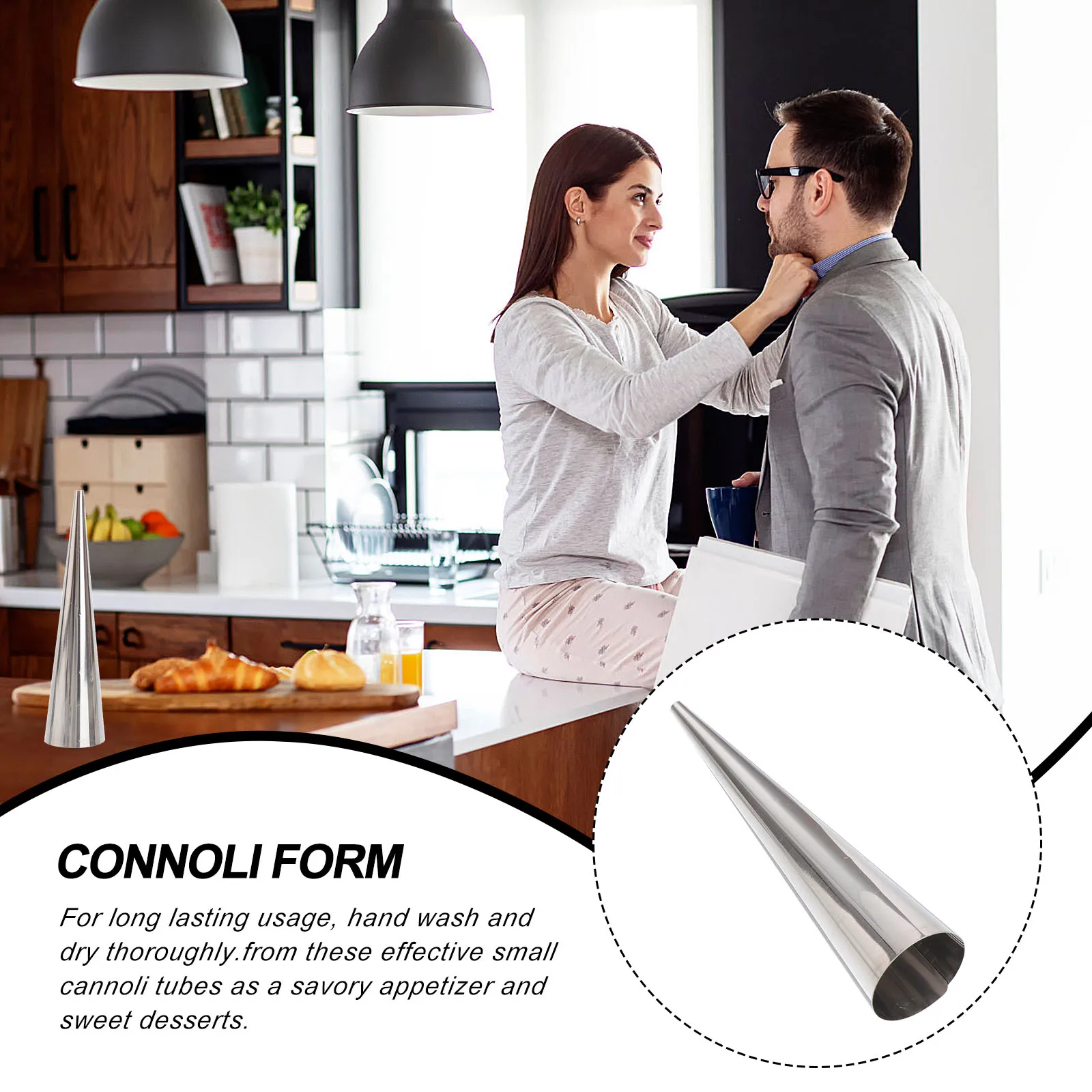 

24pcs Croissant Mold Stainless Steel Large Screw Tube Pastry Baking Cannoli Forms Molds Reusable Easy Clean Kitchen
