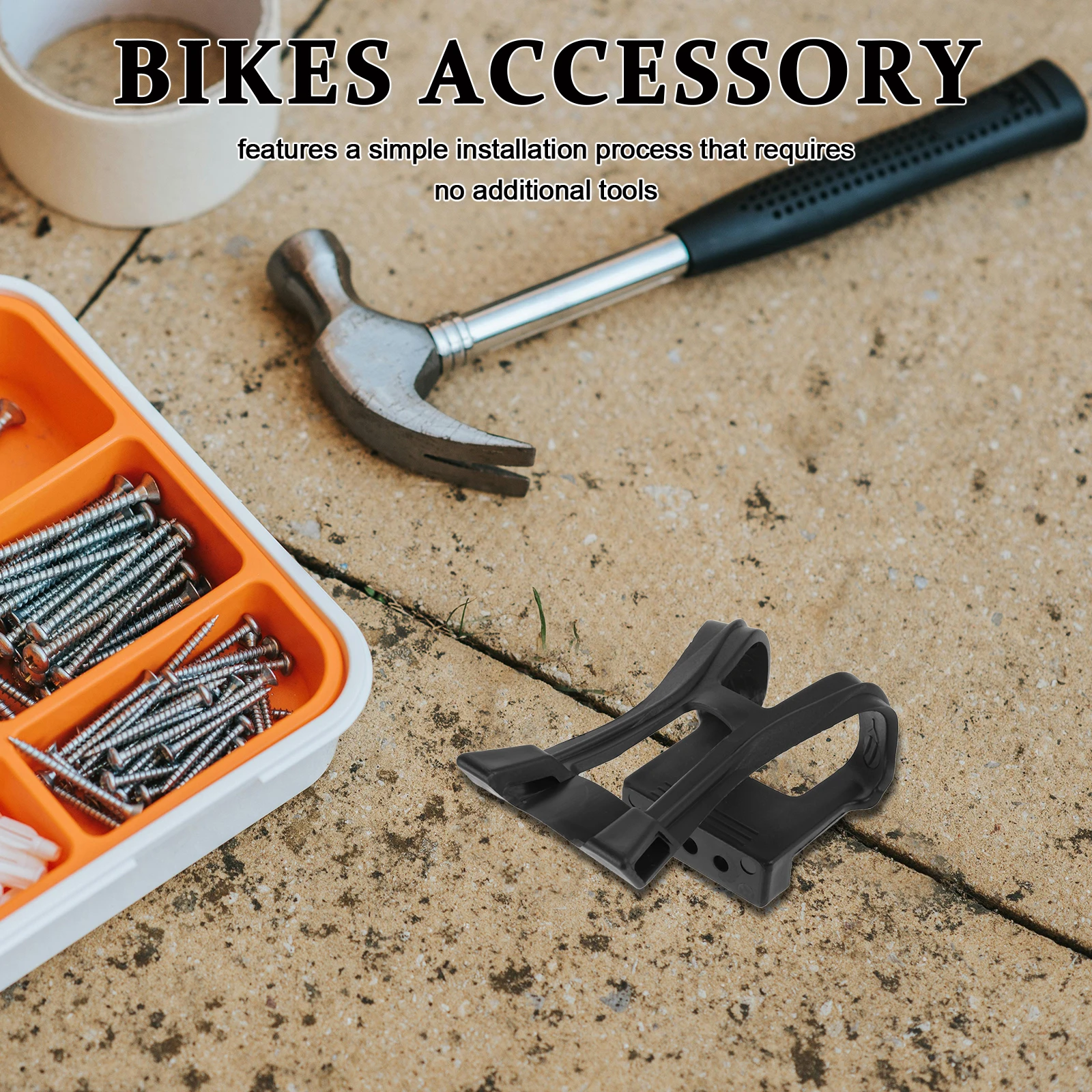 

2pcs Bicycle Pedal Toe Clips Nonslip Ankle Protection Quick Installation Durable for Mountain Bike City Riding Long Distance