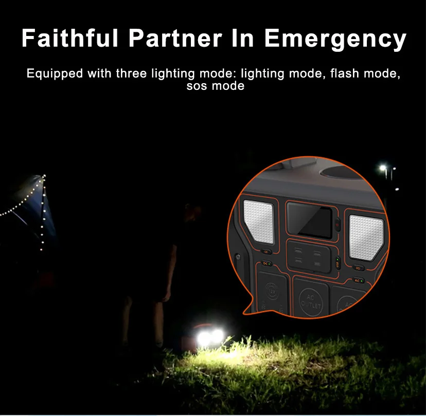 New energy camping power station 1000W AC 110V 220V household mobile power station solar generator power station kit