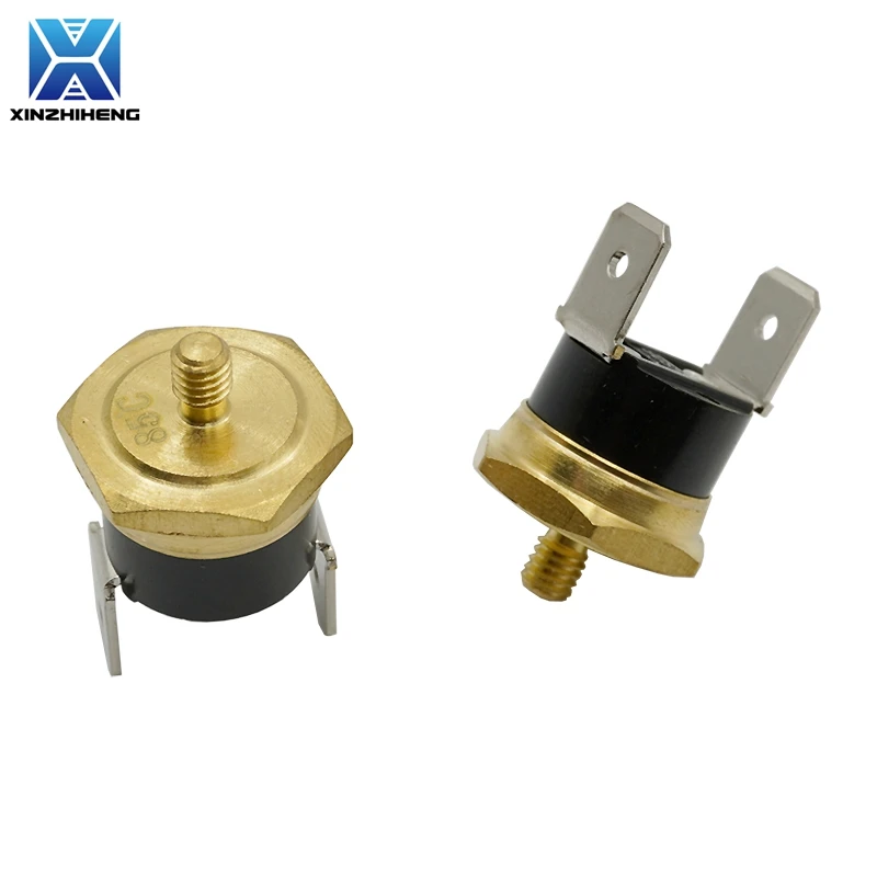 (1-5PCS) M4 Copper Head Thread KSD301 10A 250V NC Temperature Switch Thermostat 40 50 65 70 85 90 100 110 120 130 150 C Degree