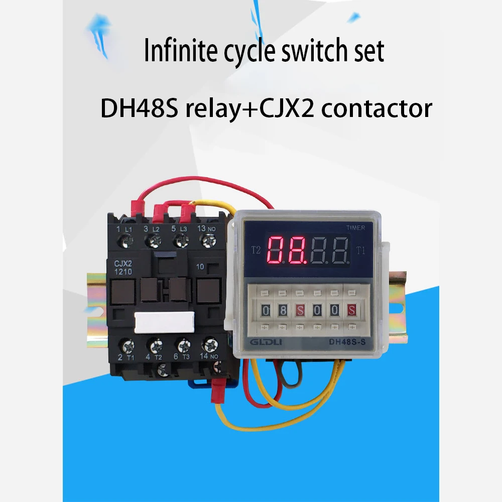 DH48S single-phase three-phase timing switch high-power timing control switch infinite cycle intermittent delay relay 220V 380V