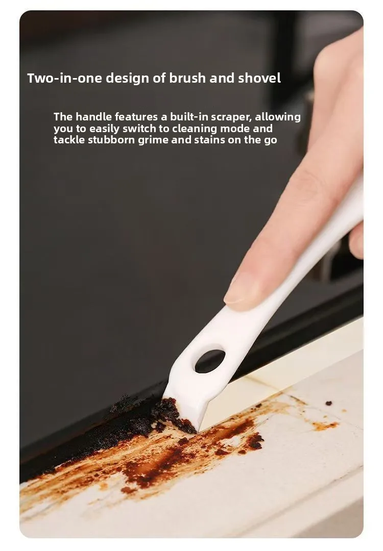 2-in-1Multifunctional BBQ Grill Cleaning Brush Kitchen Stove Cleaner  Scraper  Wire Brush Set for Gas Cooktop Oven Rack Outdoor