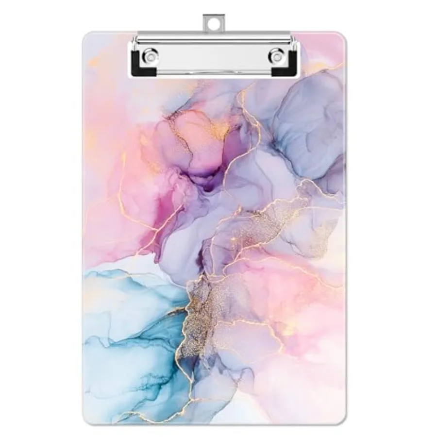 

Plastic Small Clipboard 6x9, Low-Profile Metal Clip, Half-Letter/A5 Clip Board for,Students, Nurses, Homework, Servers