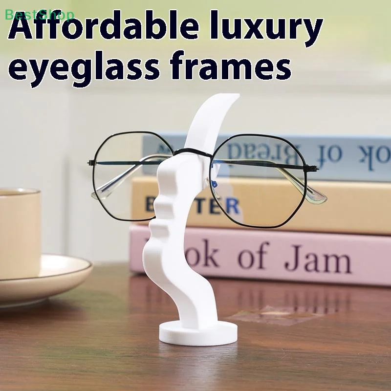 ♥Creative Human Face Glasses Holder Desktop Glasses Stand,Strip-shaped,Side Profile Of A Person,Interesting Glasses Holder