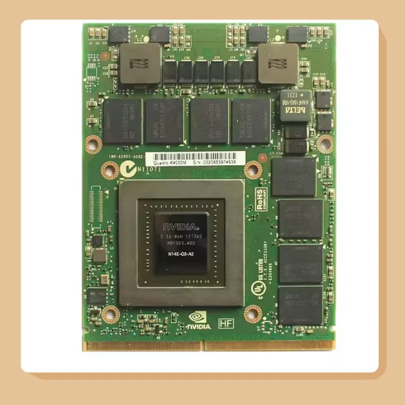 Quadro-Graphics Card K4000 GDDR5, 4GB, N14E-Q3-A2, with X support, for Dell, HP, iMac A1312, 27-inch, year 2010, 2011, K4000M